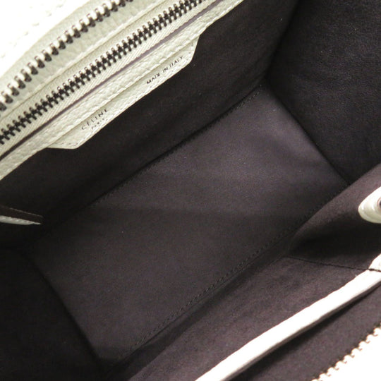 CELINE Handbag leather Light green Luggage micro shopper