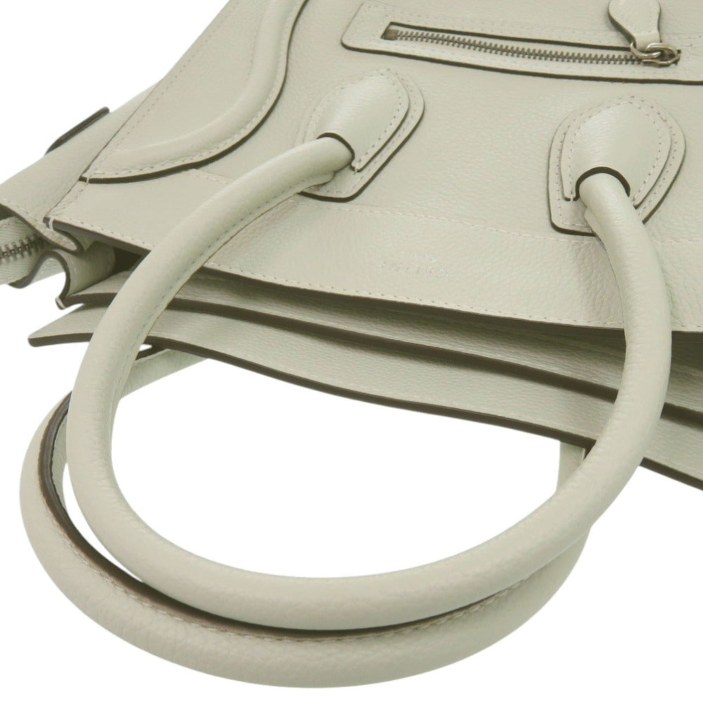 CELINE Handbag leather Light green Luggage micro shopper