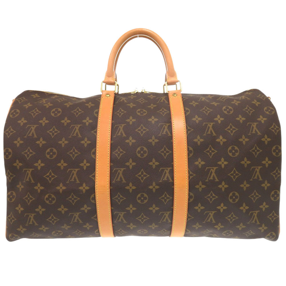 LOUIS VUITTON Boston Duffel bag M41416 Monogram canvas Brown Monogram Keepall bandouliere50 mens Used Authentic