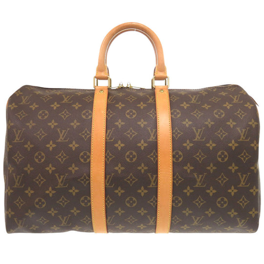 LOUIS VUITTON Boston Duffel bag M41428 Monogram canvas Brown Monogram Keepall 45 mens Used Authentic