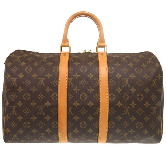 LOUIS VUITTON Boston Duffel bag M41428 Monogram canvas Brown Monogram Keepall 45 mens Used Authentic