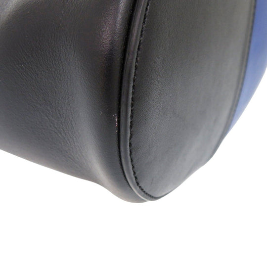 VERSACE Shoulder Bag DBFG591 leather blue Women Used Authentic