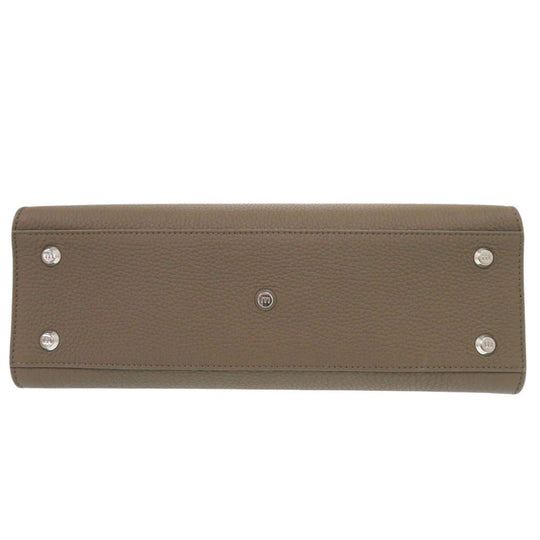 no brand Handbag leather Taupe Opera Bag Small