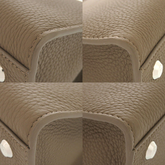 no brand Handbag leather Taupe Opera Bag Small