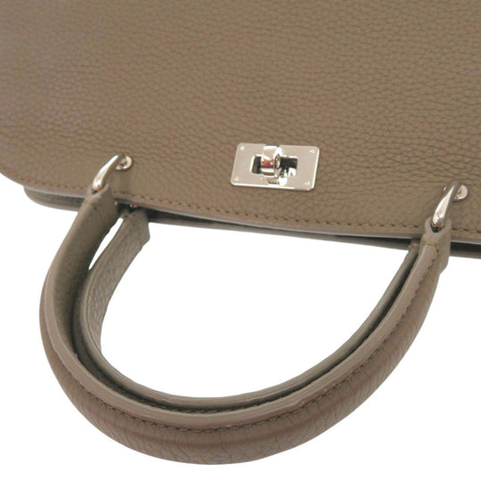 no brand Handbag leather Taupe Opera Bag Small