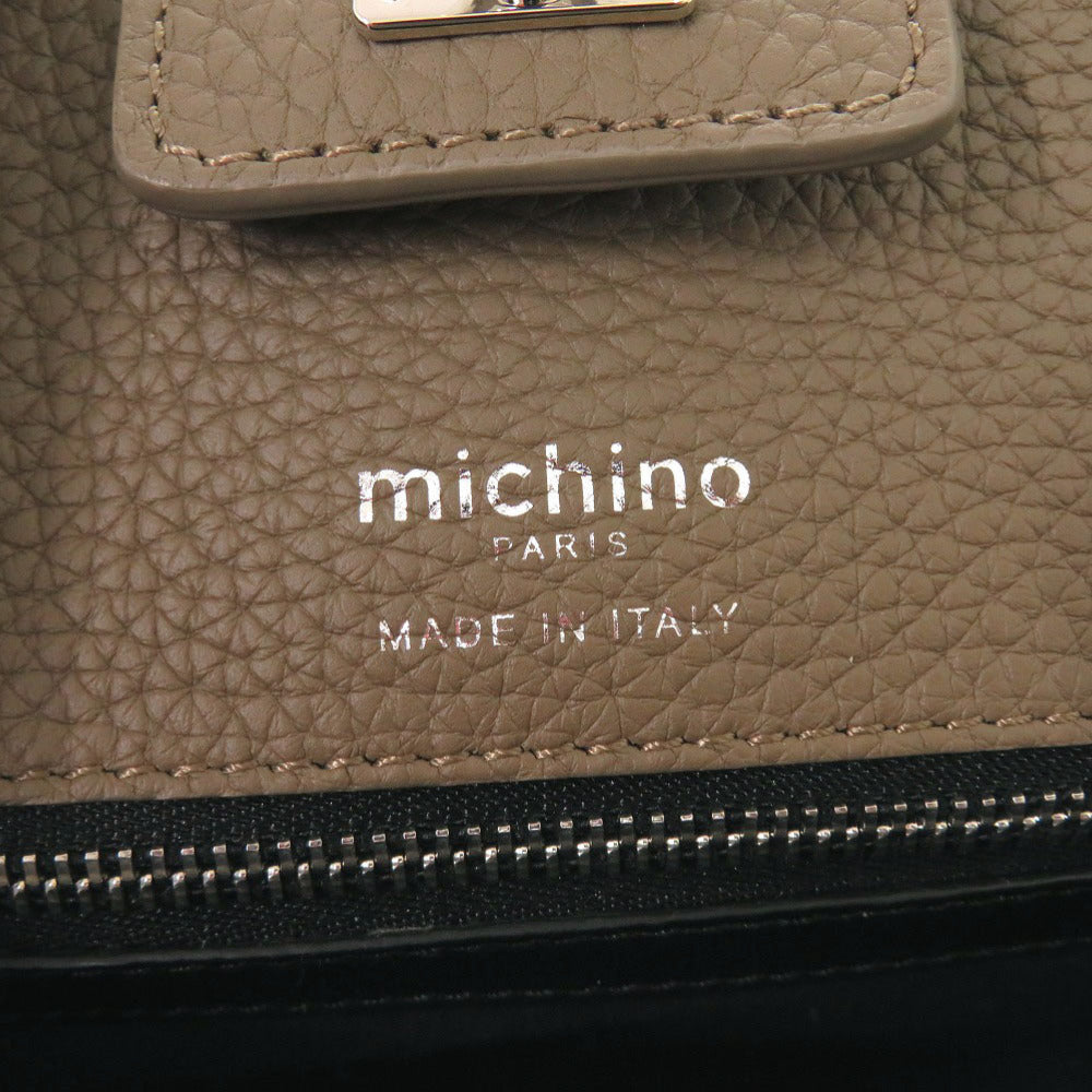 no brand Handbag leather Taupe Opera Bag Small