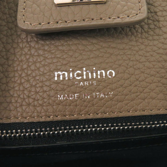 no brand Handbag leather Taupe Opera Bag Small