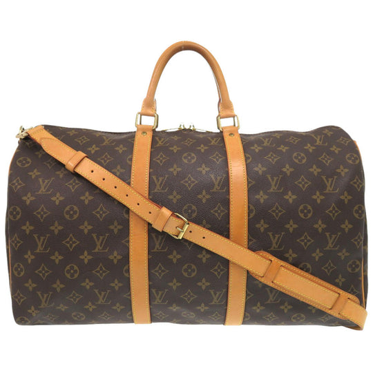 LOUIS VUITTON Boston Duffel bag M41416 Monogram canvas Brown Monogram Keepall bandouliere50 mens Used Authentic