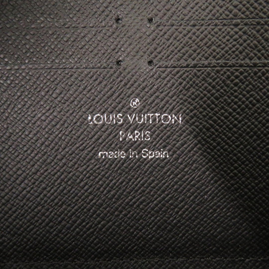 LOUIS VUITTON Long Wallet Purse M69409 Taiga Noir Taiga Zippy dragonne