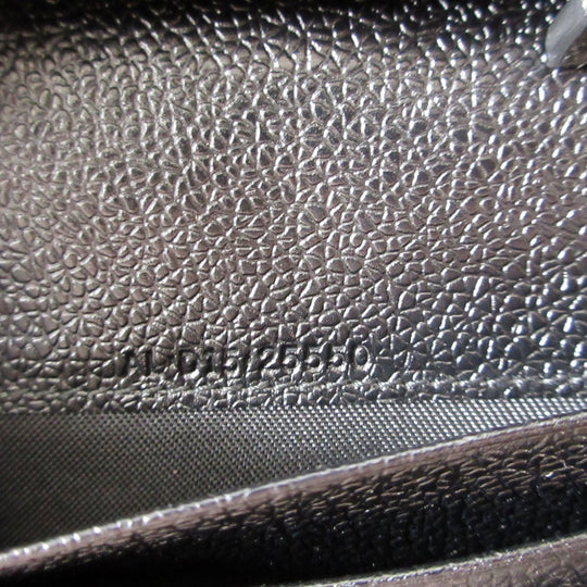 BVLGARI Long Wallet Purse leather black Two fold Mirerigue unisex(Unisex) Used Authentic
