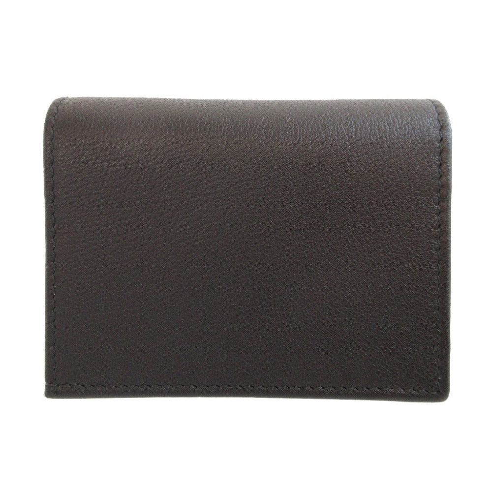 GUCCI Bifold Wallet 499783 leather black Compact Wallet with Rhinestones GG Marmont unisex(Unisex) Used Authentic