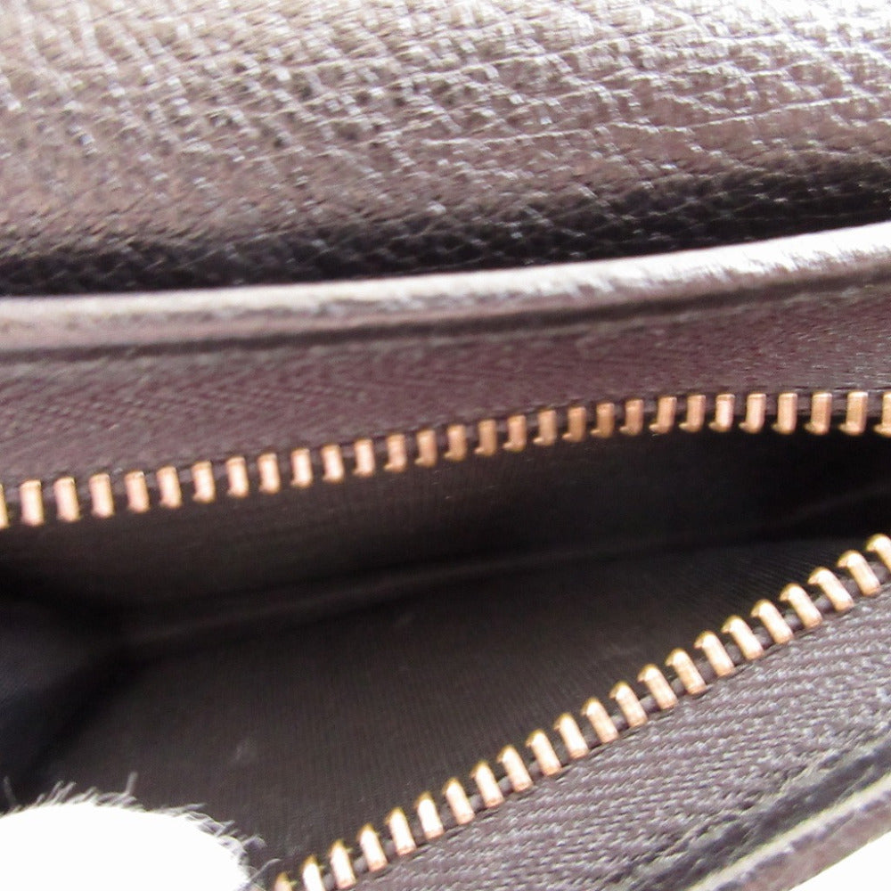 GUCCI Bifold Wallet 499783 leather black Compact Wallet with Rhinestones GG Marmont unisex(Unisex) Used Authentic