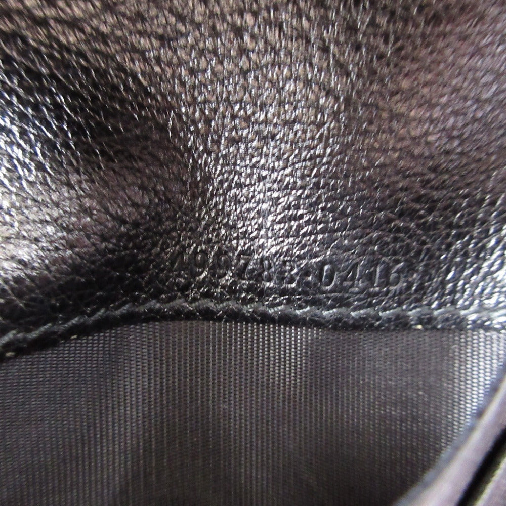 GUCCI Bifold Wallet 499783 leather black Compact Wallet with Rhinestones GG Marmont unisex(Unisex) Used Authentic