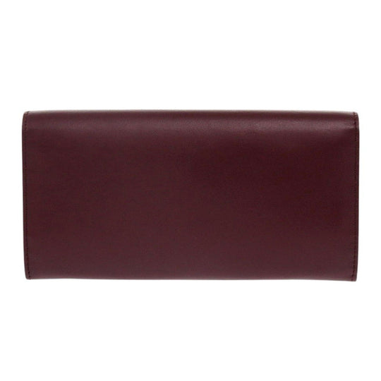 FENDI Long Wallet Purse 8M0377 leather Bordeaux Peekaboo Women Used Authentic