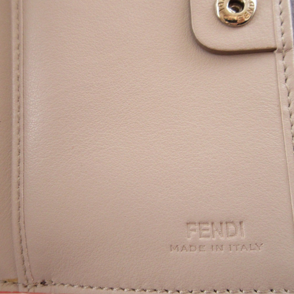 FENDI Bifold Wallet 8M0359 leather Bordeaux W Hook Wallet  Peekaboo unisex(Unisex) Used Authentic