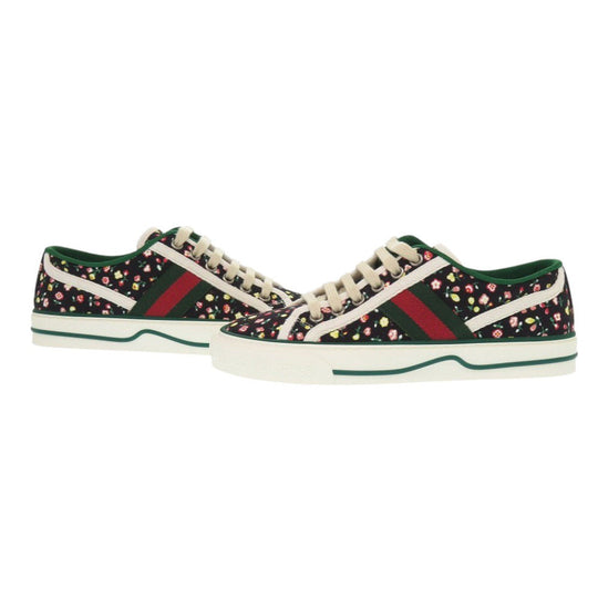 GUCCI sneakers 606110  canvas black LIBERTY Collaboration Tennis 1977 Liberty Floral Women 35 Used Authentic