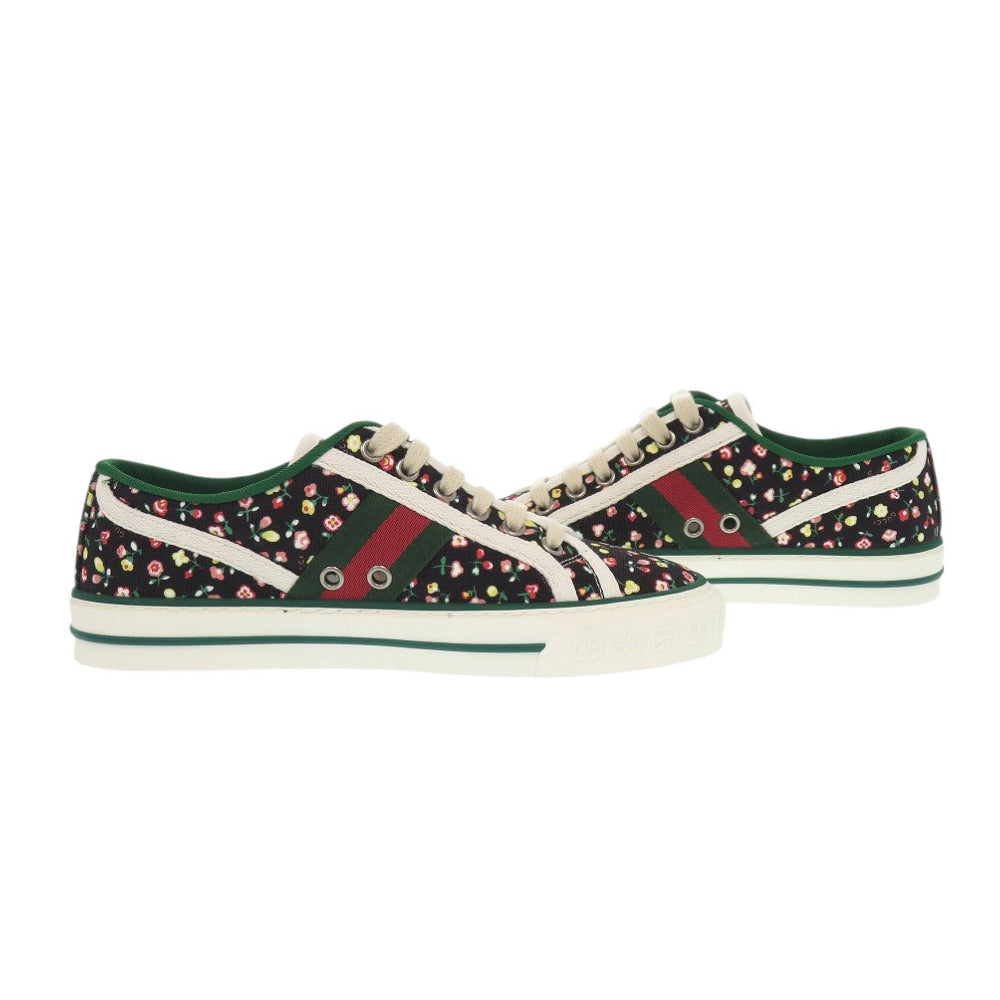 GUCCI sneakers 606110  canvas black LIBERTY Collaboration Tennis 1977 Liberty Floral Women 35 Used Authentic