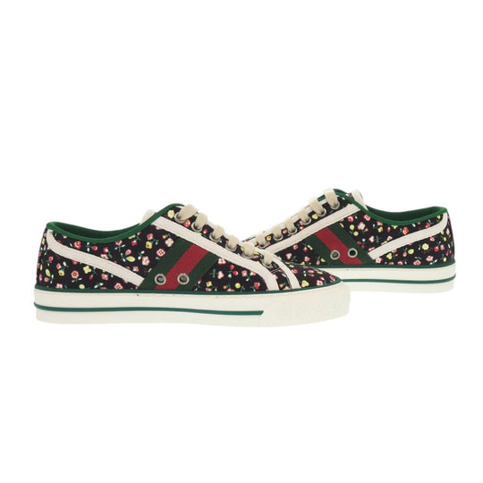 GUCCI sneakers 606110  canvas black LIBERTY Collaboration Tennis 1977 Liberty Floral Women 35 Used Authentic