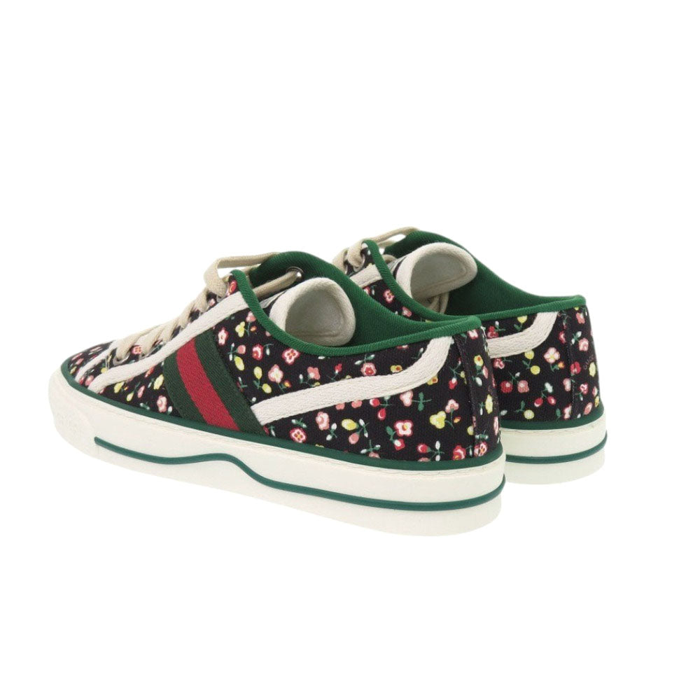 GUCCI sneakers 606110  canvas black LIBERTY Collaboration Tennis 1977 Liberty Floral Women 35 Used Authentic