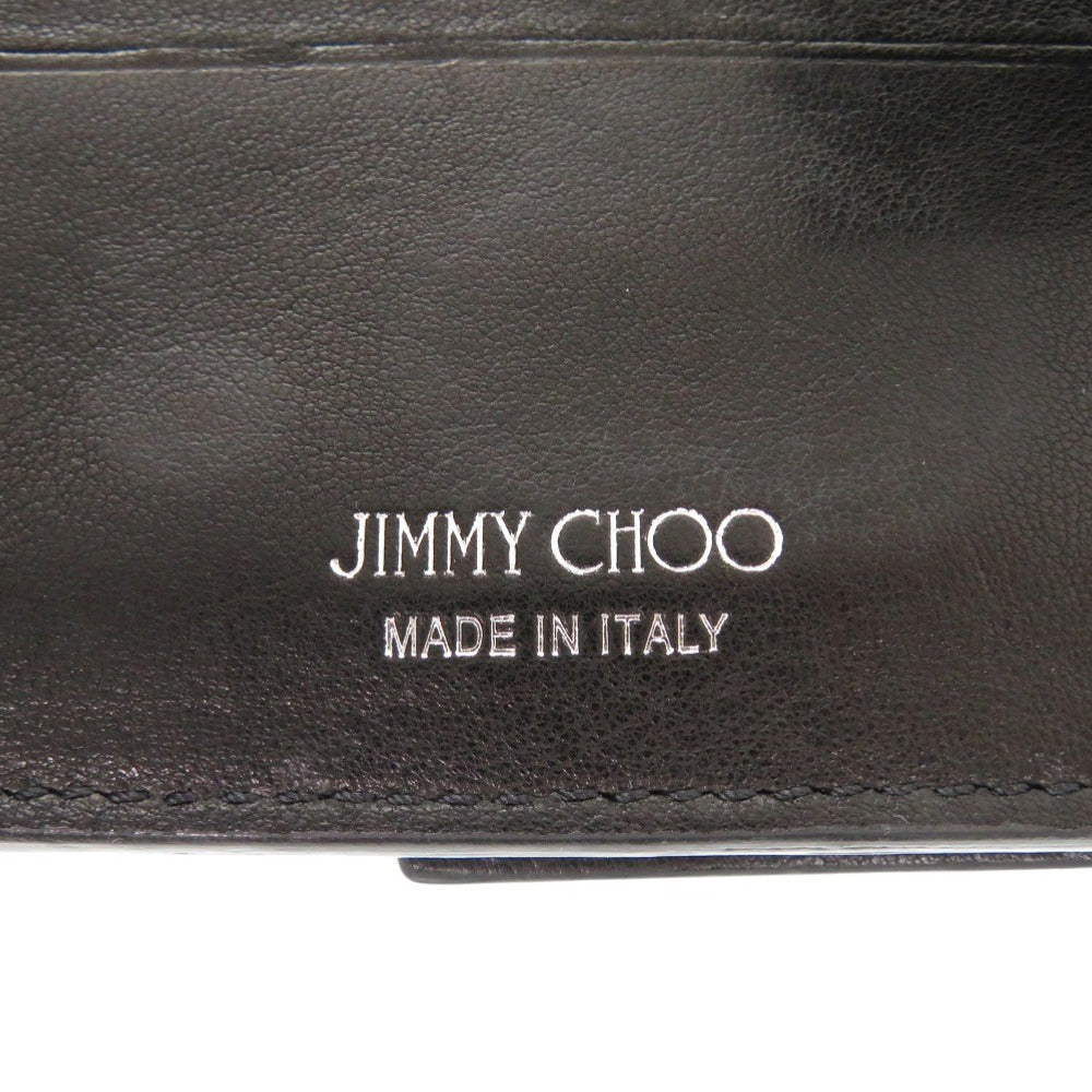 JIMMY CHOO Bifold Wallet leather black Frida Star Studs