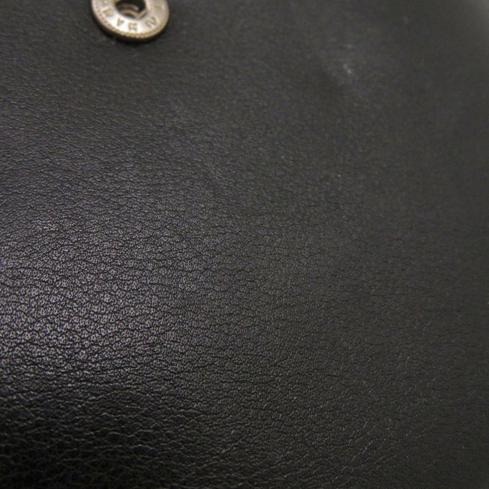 BVLGARI Bifold Wallet leather black unisex(Unisex) Used Authentic