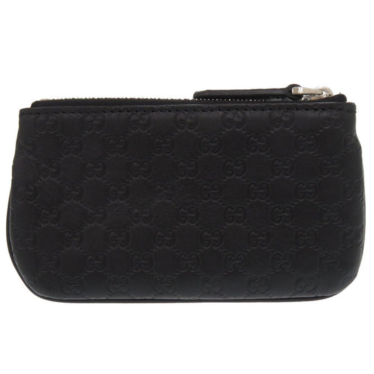 GUCCI Coin case 544476 leather black Micro Guccissima with key ring