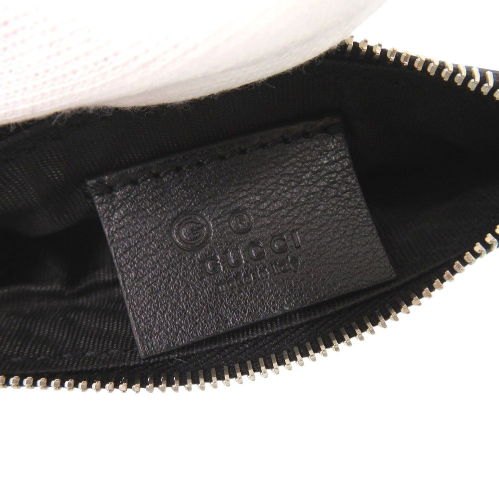 GUCCI Coin case 544476 leather black Micro Guccissima with key ring