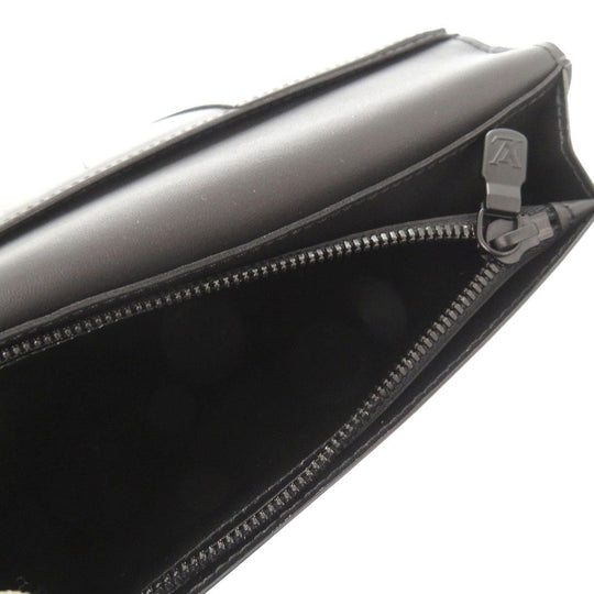 LOUIS VUITTON Long Wallet Purse M62900 leather Noir Monogram shadow Portefeuille Braza