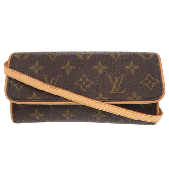 LOUIS VUITTON Shoulder Bag M51854 Monogram canvas Brown Monogram Pochette Twin PM