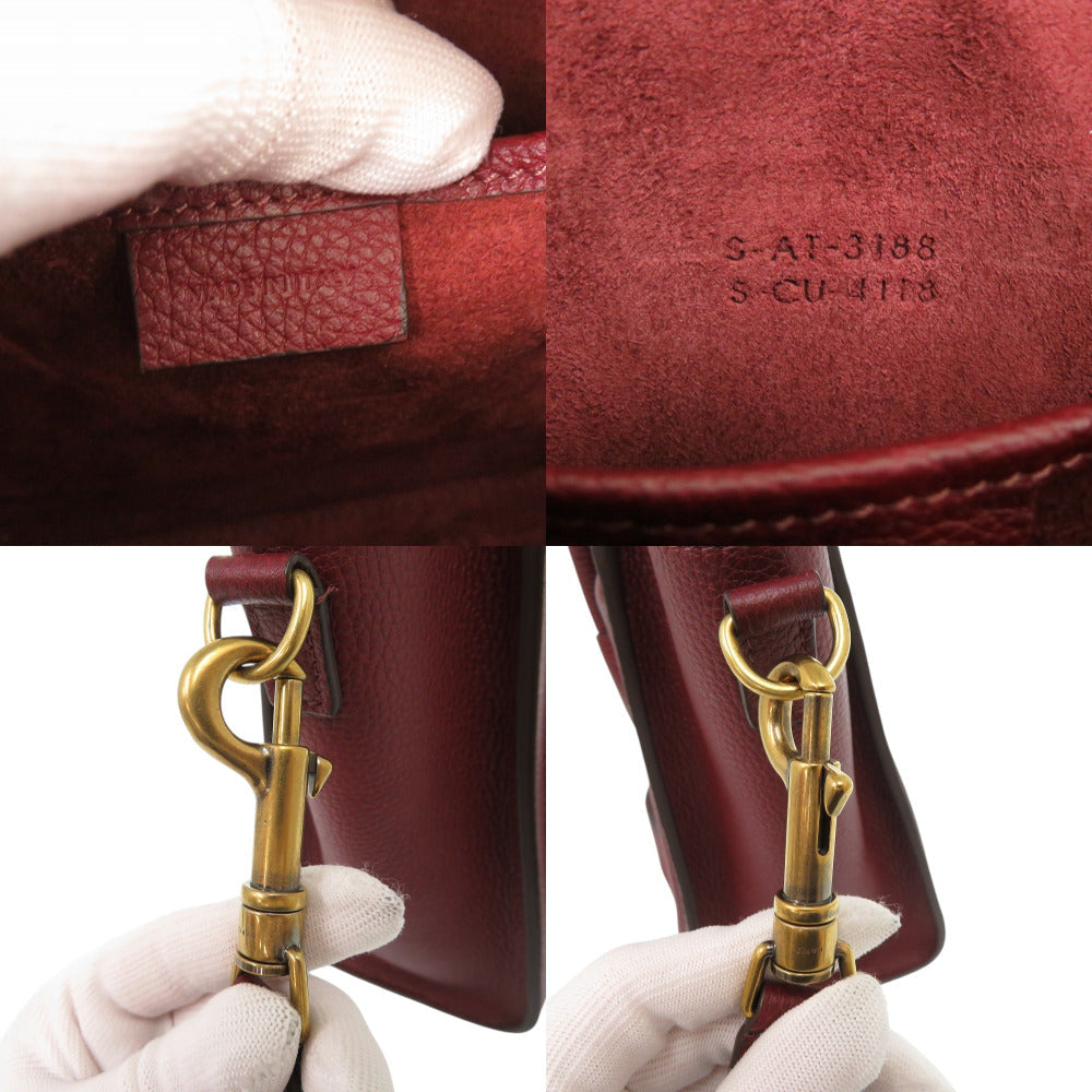 CELINE Handbag leather Burgundy Luggage Nano Shopper