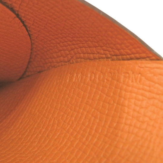 HERMES Card Case Epsom Orange Calvi duo