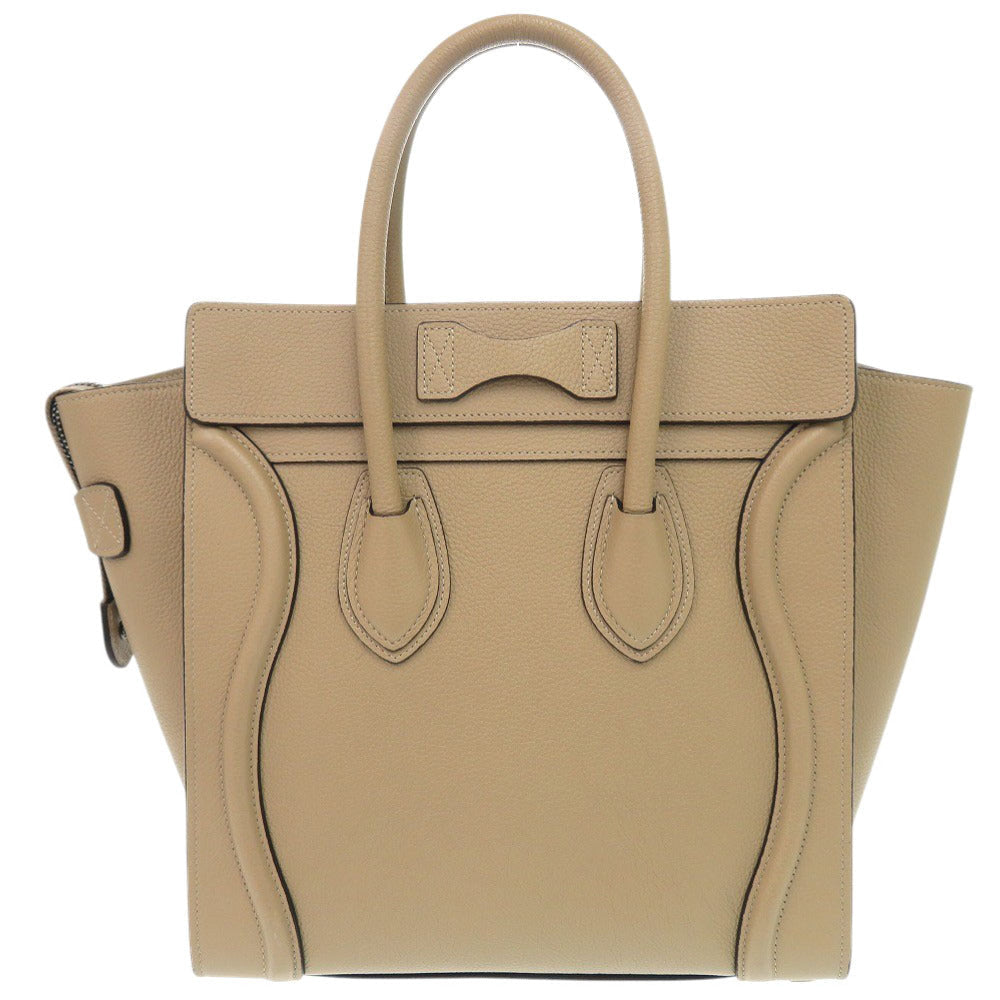 CELINE Handbag leather beige Luggage micro shopper