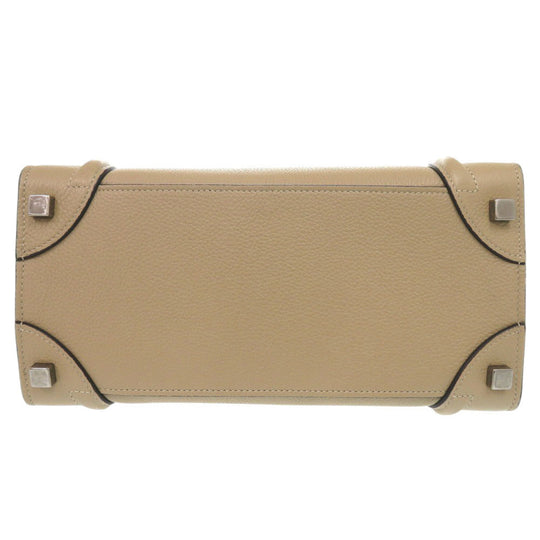 CELINE Handbag leather beige Luggage micro shopper