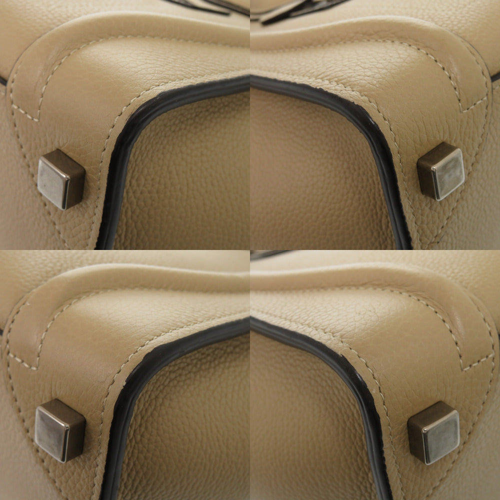 CELINE Handbag leather beige Luggage micro shopper