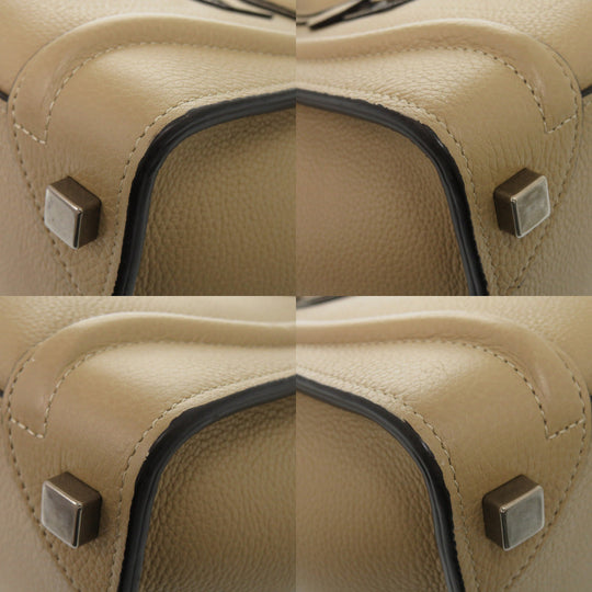 CELINE Handbag leather beige Luggage micro shopper