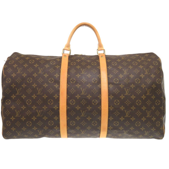 LOUIS VUITTON Boston Duffel bag M41422 Monogram canvas Brown Monogram Keepall 60 mens Used Authentic