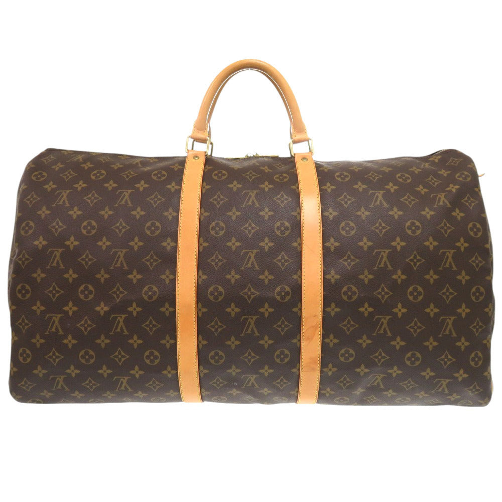 LOUIS VUITTON Boston Duffel bag M41422 Monogram canvas Brown Monogram Keepall 60 mens Used Authentic