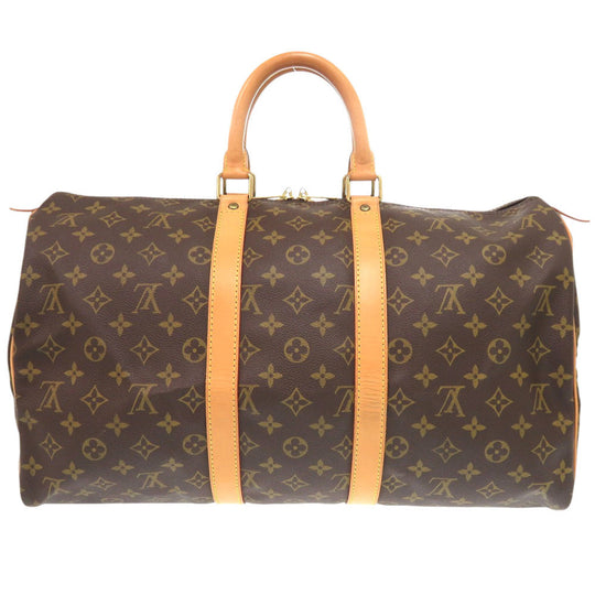 LOUIS VUITTON Boston Duffel bag M41428 Monogram canvas Brown Monogram Keepall 45 mens Used Authentic