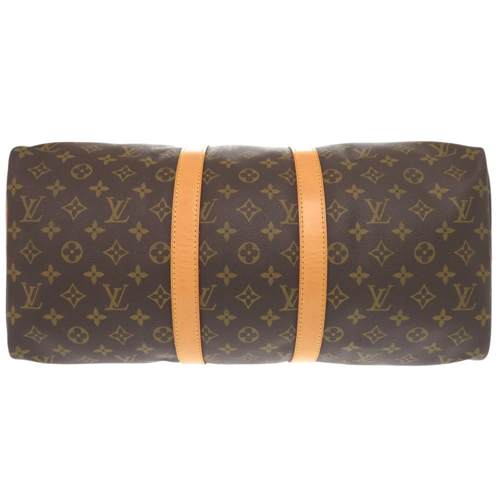 LOUIS VUITTON Boston Duffel bag M41428 Monogram canvas Brown Monogram Keepall 45 mens Used Authentic