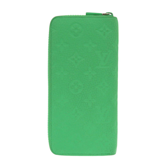 LOUIS VUITTON Long Wallet Purse M81549 Taurillon Clemence Leather Mint green Zippy Wallet Vertical mens Used Authentic