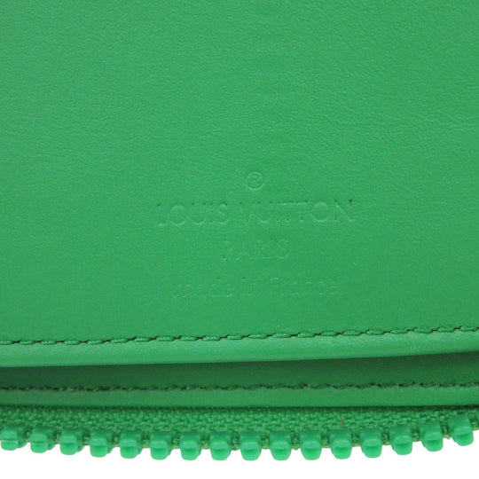 LOUIS VUITTON Long Wallet Purse M81549 Taurillon Clemence Leather Mint green Zippy Wallet Vertical mens Used Authentic
