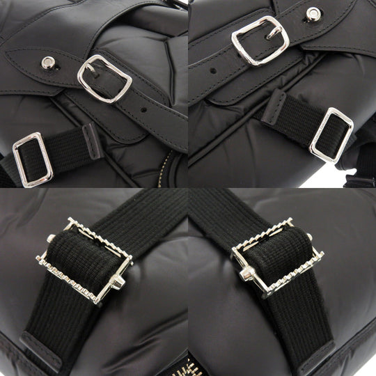 HUNTING WORLD Backpack Nylon, Leather black Backpack NariFuri Collaboration mens Used Authentic