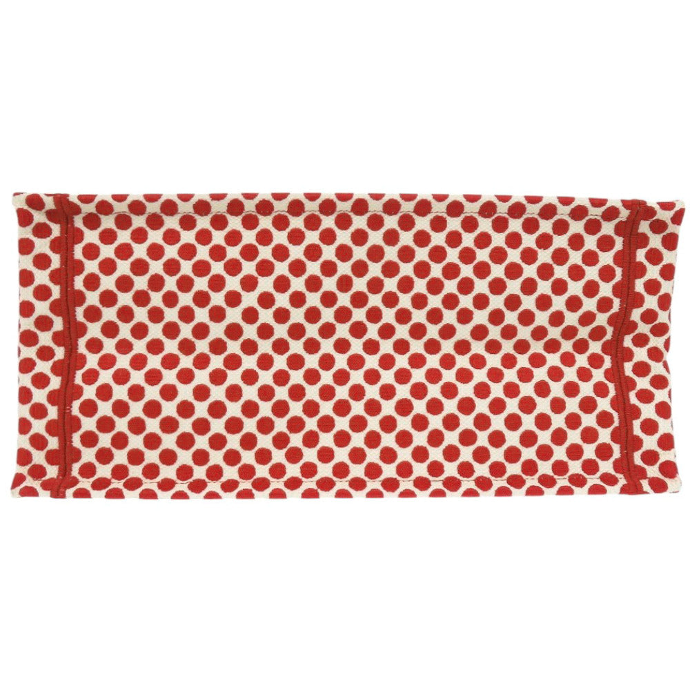Christian Dior Tote Bag canvas Red Polka dots Book Tote Medium Women Used Authentic