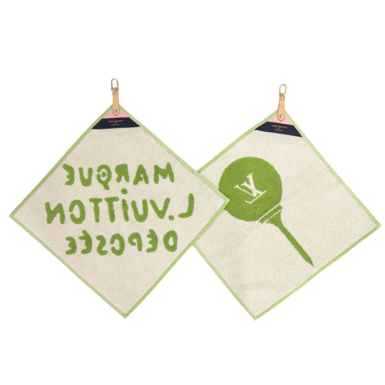 LOUIS VUITTON towel GI1060 Cotton, Leather green Golf towel set unisex(Unisex) Used Authentic