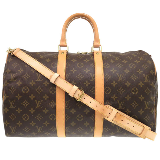 LOUIS VUITTON Boston Duffel bag M41418 Monogram canvas Brown Monogram Keepall bandouliere45 mens Used Authentic