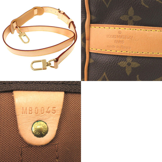 LOUIS VUITTON Boston Duffel bag M41418 Monogram canvas Brown Monogram Keepall bandouliere45 mens Used Authentic