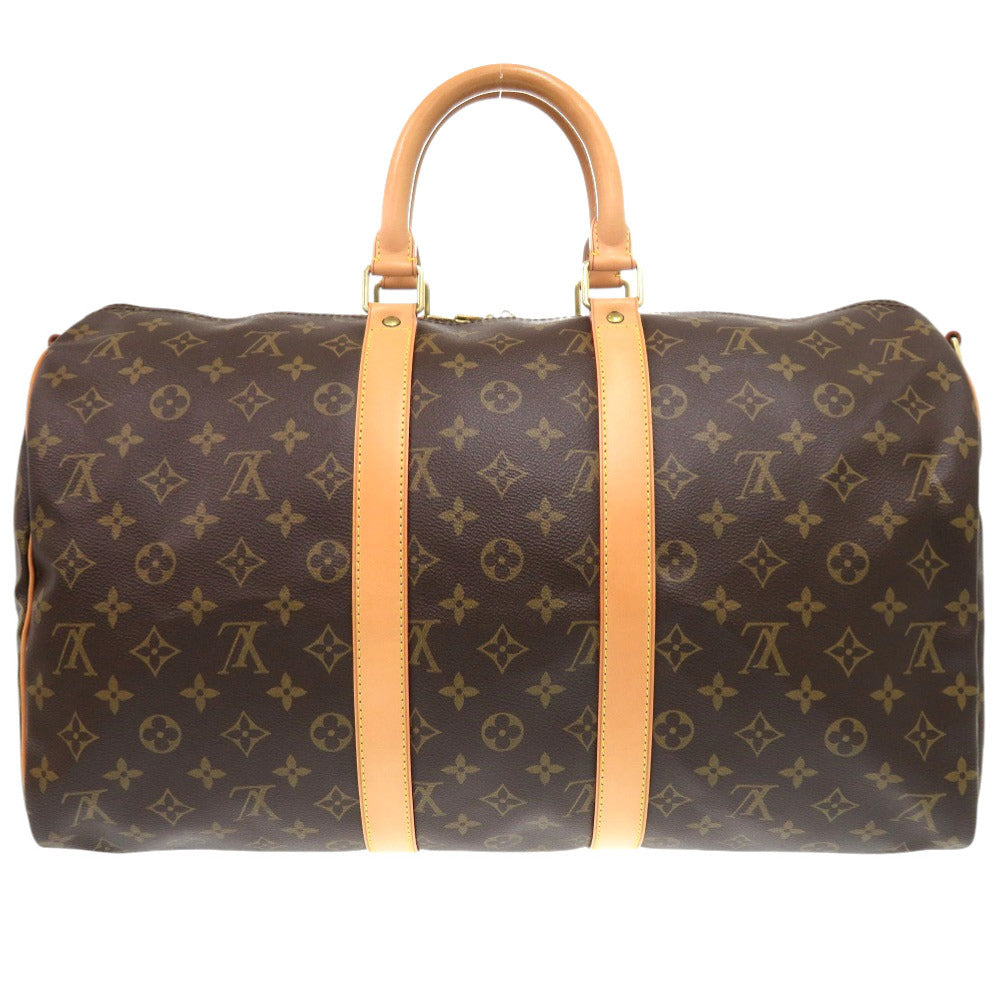 LOUIS VUITTON Boston Duffel bag M41418 Monogram canvas Brown Monogram Keepall bandouliere45 mens Used Authentic
