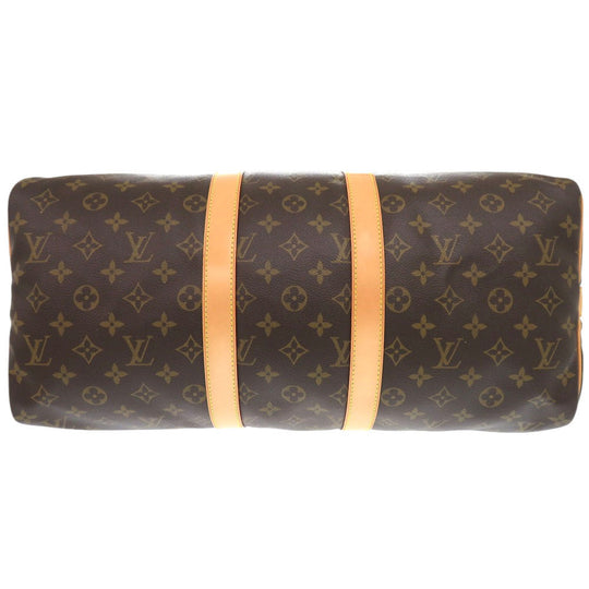 LOUIS VUITTON Boston Duffel bag M41418 Monogram canvas Brown Monogram Keepall bandouliere45 mens Used Authentic