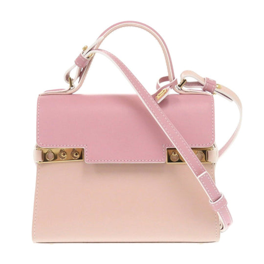 DELVAUX Handbag AA0532AAMOARFDO leather pink Temperate Small Forever Rose Women Used Authentic