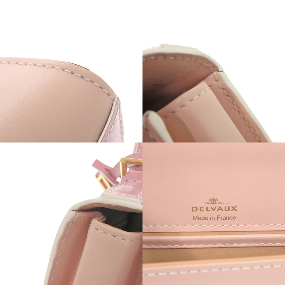 DELVAUX Handbag AA0532AAMOARFDO leather pink Temperate Small Forever Rose Women Used Authentic
